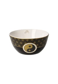 Goebel Schale Yin Yang schwarz - Lotus - Bunt