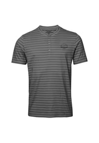 HERO BY JOHN MEDOOX® - HENRY Herren Henley-Shirt - grey stripes