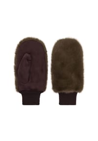 MANGUUN - Fäustlinge, Rippbündchen, für Damen - 0  BLACK