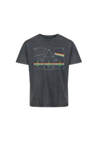 RE:COVERED - T-Shirt Pink Floyd Periodic Dark Side Of The Moon mit angesagtem Pink Floyd-Albumprint - WASHED BLACK