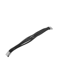 Adelia's Bold Style - Armband – Lederarmband aus Leder mit Onyx 21 cm - schwarz
