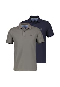 LERROS - Poloshirt 2er Pack Basic - Basalt grey