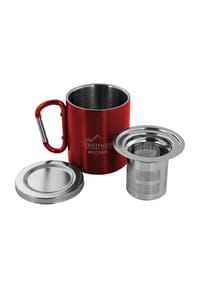 normani® - Campingtasse „Wisconsin“ mit Teesieb „Delaware“ - Blau