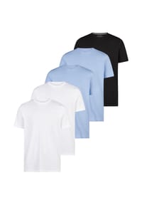 redmond - T-Shirt 5er Pack Basic - Beige