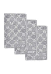 JOOP! - Gästetuch Classic Frottierkollektion, 3er Pack - 30x50 cm, Walkfrottier - Anthrazit