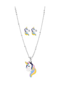 Adelia's Bold Style - Halskette – Einhorn aus Edelstahl 45 cm - silber