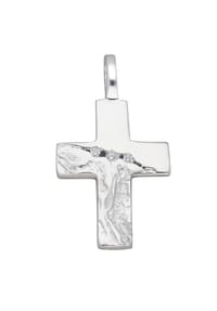 Adelia's - Damen Silber Schmuck 925 Silber Kreuz Anhänger mit Zirkonia - silber