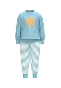 CALIDA - Kinder Bündchen-Pyjama aus reiner Bio-Baumwolle Toddlers Sun - cascade blue