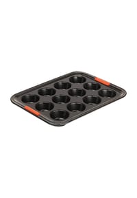 LE CREUSET® - Muffinform, 12er, temperaturbeständig, 40 x 30 cm - schwarz