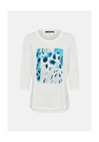 olsen - Shirt mit funkelndem Placement-Print - Off White