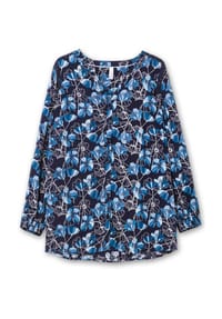 sheego - Druckbluse - marine-gemustert