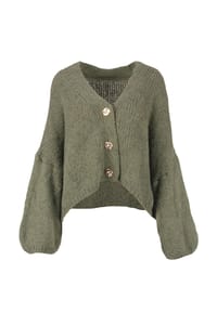 Seasons of April - Damen Strickjacke Oversize mit Knöpfen JOJO Cardigan - Beige