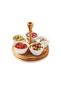 BOSKA - Chip & Dip Tablett - Silberfarben