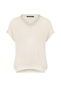 BETTY BARCLAY - Blusenshirt mit Stickerei - Grau Beige