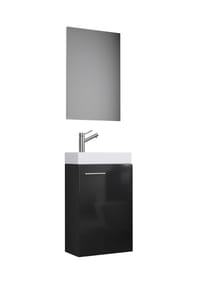 VCM. - 3-tlg Set | Waschplatz für Gäste WC | Gästebad | Waschtisch Toilette | Badmöbel Badezimmer Set - Slito SP - Honig-Eiche