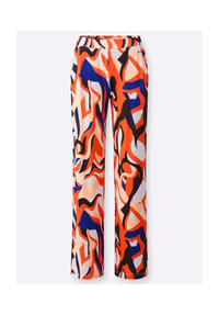 heine - Jersey-Hose - marine-orange-bedruckt