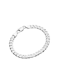 SMART JEWEL® - Armband Panzerkette diamantiert, massiv, Silber 925 - silber
