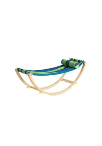 SoBuy - Kinder-Schaukelstuhl mit Sicherheitsstopper Bunt 122x36x48cm Nordisch - Bunt