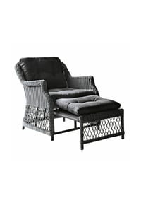 LOBERON Sessel Howe grau/schwarz - Outdoormöbel - grau/schwarz