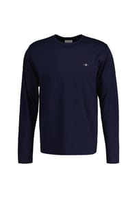 GANT - Herren Longsleeve - REGULAR SHIELD LS, Shirt, Rundhals, Langarm, Baumwolle - Creme