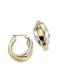 CELESTA® - Damen Creolen, 333er Gold  - bicolor
