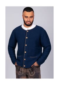 EDELNICE - Trachten Strickjacke Felix königsblau - blau