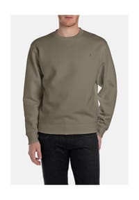 REPLAY - Sweatshirt, Rippbündchen, für Herren - 011 NATURAL WHITE