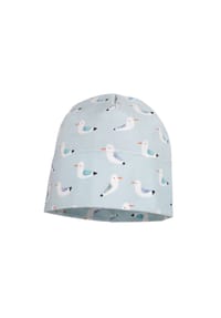 maximo® - MINI-Beanie, Jersey bedruckt UV 50 - blau-weiß-segelboote