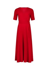 zero - Jerseykleid mit Gürtel - Candy Red