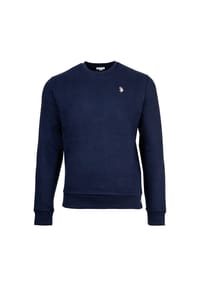 U.S. POLO ASSN. - Herren Sweatshirt - Fleece Brushed, Rundhals, Logo, Baumwoll-Mix - Beige