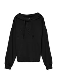 VERO MODA® - Hoodie, Rippbündchen, für Damen - 177868 BLACK