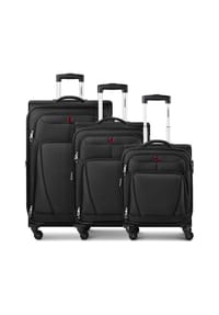 WENGER® Beaumont - Beaumont 4 Rollen Kofferset 3-teilig mit Dehnfalte - black