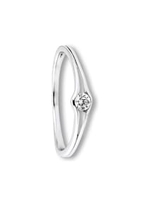 ONE ELEMENT Shine Bright Line - Zirkonia Ring aus 333 Weißgold - silber