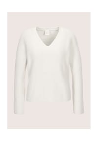 MADELEINE - Lässiger Wollpullover mit V-Ausschnitt - wollweiß