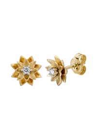 LYOMI - Ohrstecker 585/- Gold 2 Diamant Lab Grown 0,06ct. - mehrfarbig