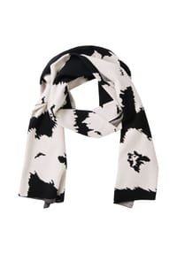 BETTY BARCLAY - Basic-Schal mit Jacquard - Patch Black/Cream