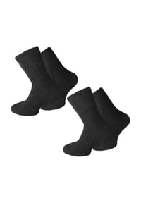 normani® - 2 Paar Kuschel-Socken für Damen und Herren - Anthrazit
