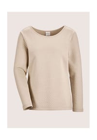 MADELEINE - Sweatshirt mit Struktur - cappuccino