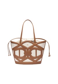 AIGNER AZZURRA - Shopper, Rindsleders und Baumwolle, für Damen - 0002  BLACK