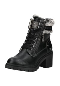 MUSTANG® - Lederimitat/Textil Stiefelette - Schwarz