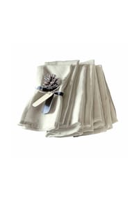 LOBERON - Serviette 6er Set Fibi weiß - weiß