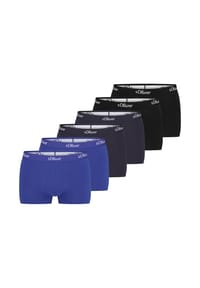 s.Oliver - Retro Short / Pant 6er Pack Basic - Blau / Dunkelblau / Schwarz