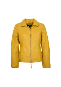 JILANI - Damen Lederjacke Lammnappa gelb - gelb