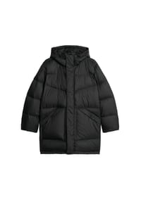 Marc O'Polo DENIM - Herren Wintermantel - Woven Outdoor Coats, gesteppt, Kapuze - Schwarz