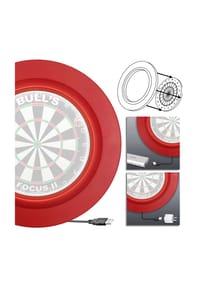 BULL'S® - Dartboard Beleuchtung Lightning LED PU Surround Lichtring Dartboard-Surround Wandschutz - rot