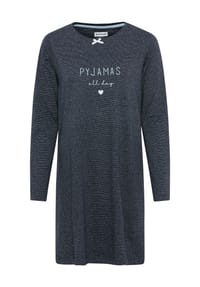 MANGUUN - Sleepshirt Sara TD, Baumwolle, für Damen - BLAU STREIFEN