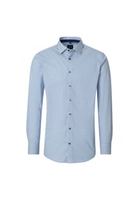 Venti - Herren Businesshemd Print Modern Fit - Blau
