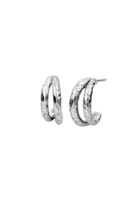 HAZE & GLORY - Ohrringe Creolen Ohrstecker Vintage 925 Sterling Silber - Silber