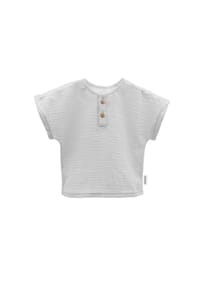 maximo® - GOTS MINI BOY-Hemd, kurzer Arm Musselinstoff - altindigo-weiß-streifen