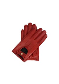 Kazar - Rote Lederhandschuhe mit Aussparungen - Rot